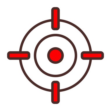 Hedef Simge Vektörü Beyaz Arkaplanda İzole Edildi