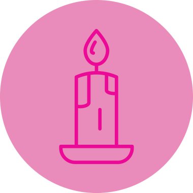 Mum Vektörü Şekil Simgesi Tasarımı