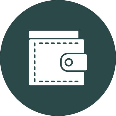 Cüzdan simgesi soyut bir grupta izole edildi