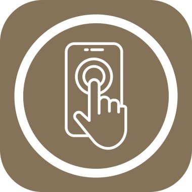 Cep telefonu. Web simgesi basit tasarım