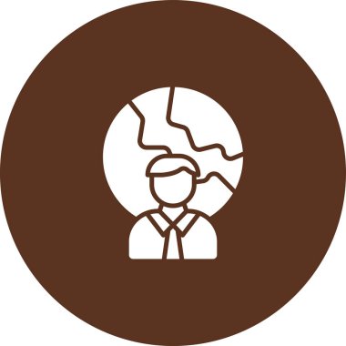 İnsan kafası simgesinin vektör illüstrasyonu