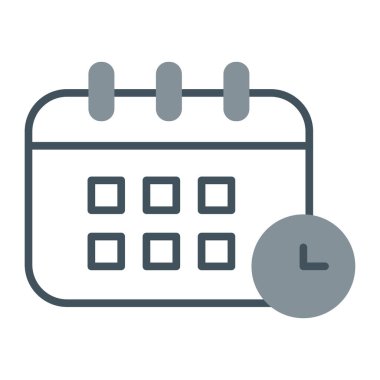 Takvim simgesi vektör illüstrasyonu