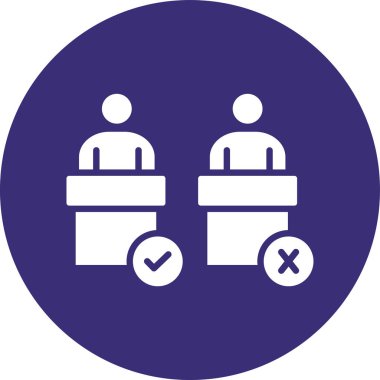 Seçim oy ikonu vektör illüstrasyonu