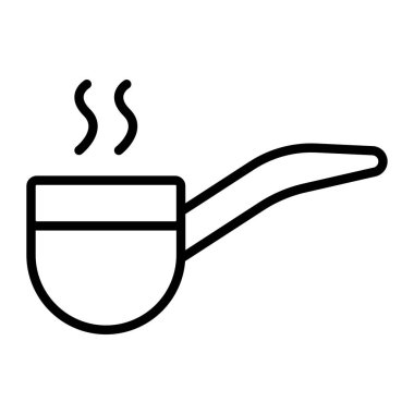 Sıcak çorba ikonu. Beyaz arkaplanda izole edilmiş web tasarımı için ana hatlı sıcak çorba vektörü simgesi