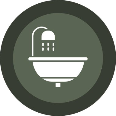 Banyo simgesi, vektör illüstrasyonu