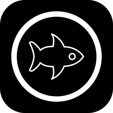 balık simgesi soyut bir grupta izole edildi