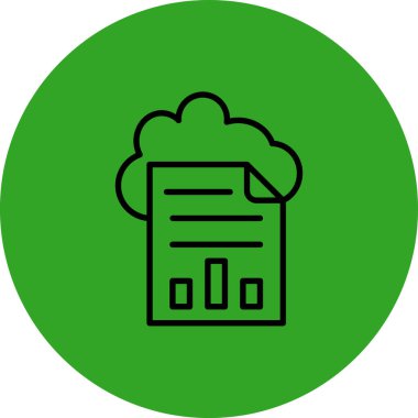 Modern bulut simgesinin vektör illüstrasyonu