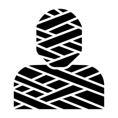 Çizgili gömlekli ve çizgili kumaşlı siluet insan.