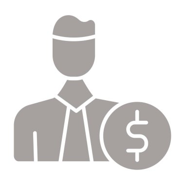 Dolar işaretli çantalı bir işadamı.