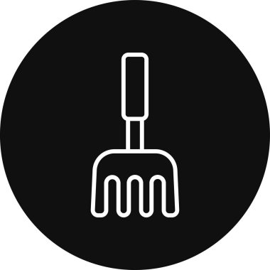 Bir çatal simgesinin vektör çizimi