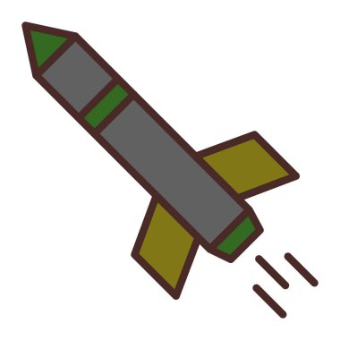 Roket ikonu. Vektör illüstrasyonu