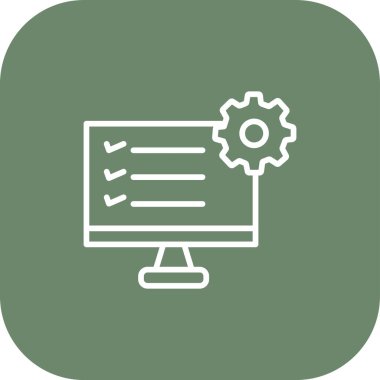 Ağ simgesi. Ayarların vektör illüstrasyonu