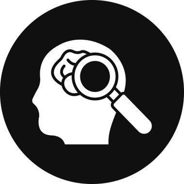 Beyin. Web simgesi vektör illüstrasyonu