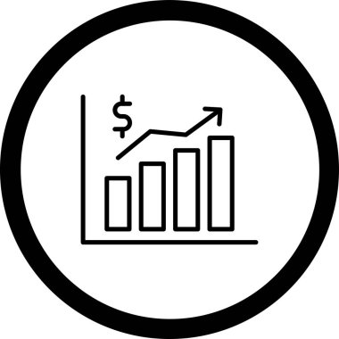 İş ve finans simgesinin vektör illüstrasyonu