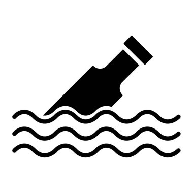 Bir şişe suyun vektör çizimi