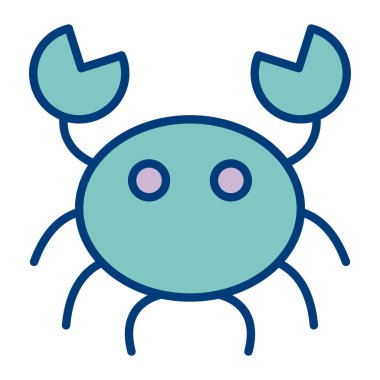 Yengeç simgesi vektör illüstrasyonu