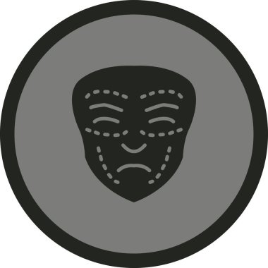 Bir yüz simgesinin vektör illüstrasyonu