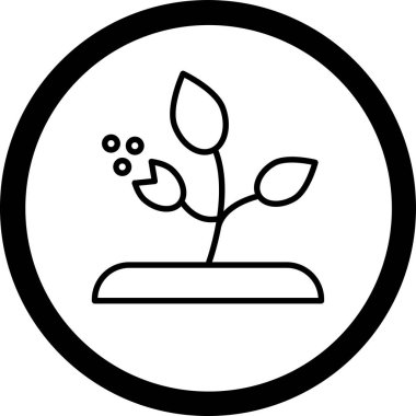 Bitki simgesinin vektör illüstrasyonu