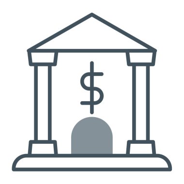 bankacılık, finans simgesi vektör illüstrasyonu