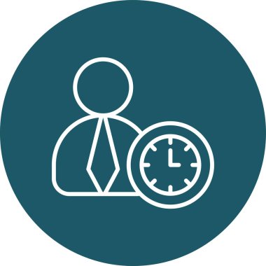 zaman yönetimi simgesi, vektör illüstrasyonu