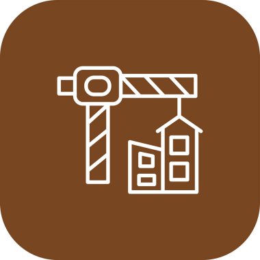 ev hattı simgesi oluşturma, vektör illüstrasyonu