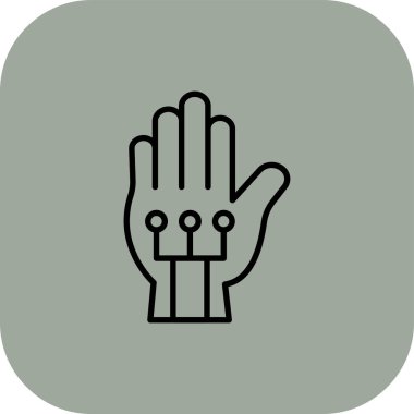 Dokunmatik ekranın düz biçimli vektör simgesi.