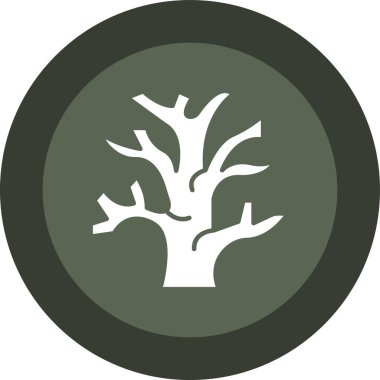 ağaç simgesi, vektör illüstrasyonu