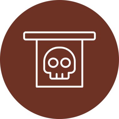 Kurukafa simgesi vektör illüstrasyonu