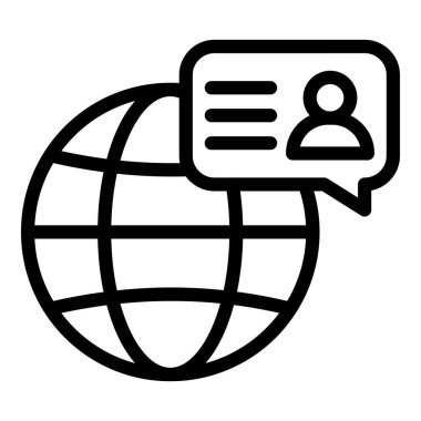 genel çevrimiçi sohbet bildirim simgesi, vektör illüstrasyonu