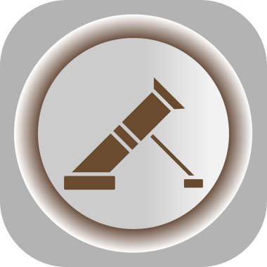 Uzun gölgeli bir teleskopun vektör simgesi