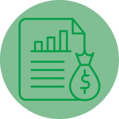 İş grafiği simge, basit tasarım