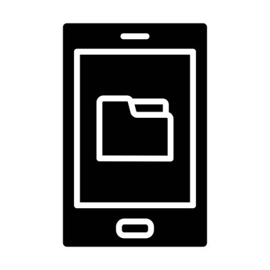 belge vektör illüstrasyon tasarımlı mobil akıllı telefon