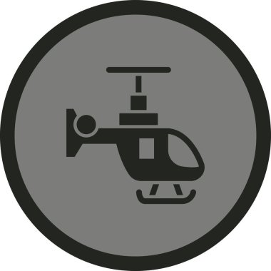 Helikopter simgesi vektör illüstrasyonu