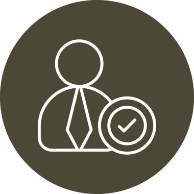 Evrak çantası simgesi olan bir adamın vektör çizimi