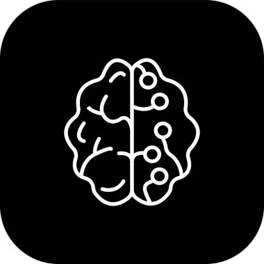 Soyut arkaplanda beyin simgesi izole edildi