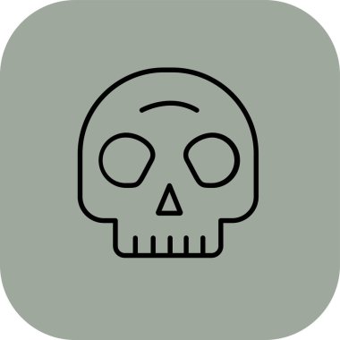 kafatası web simgesi, vektör illüstrasyonu