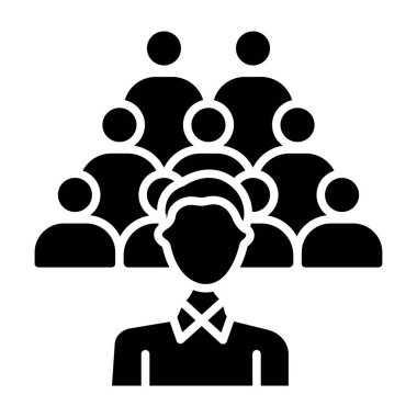 Yönetici simgesi. Beyaz arkaplanda izole edilmiş web tasarımı için yönetici vektör simgesinin basit çizimi