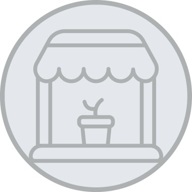 Dükkan. Web simgesi basit illüstrasyon