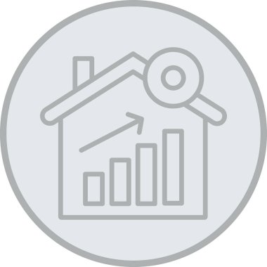 Ana hatlarıyla emlak evi simgesi