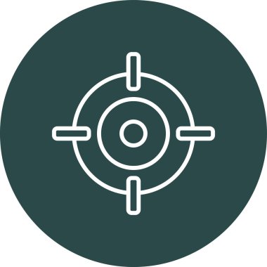 Moda biçimi izole edilmiş arkaplanda hedef simge