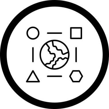 harita simgesi vektör illüstrasyonu