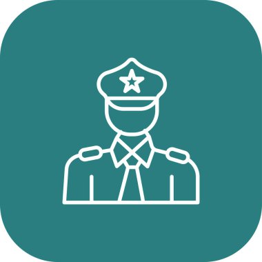 askeri rozet simgesi, vektör illüstrasyonu