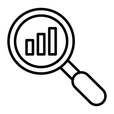 Analiz grafik simgesi ana hat biçiminde