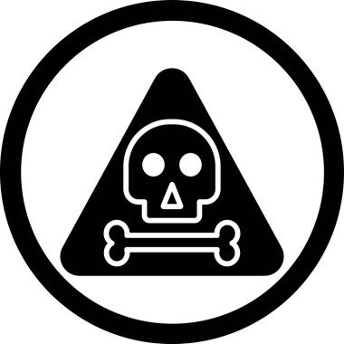 Kafatası. Web simgesi basit illüstrasyon