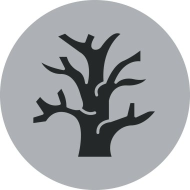 Ağ ve mobil uygulama tasarımınız için beyaz arkaplanda izole edilmiş ağaç simgesi vektörü, orman logosu kavramı