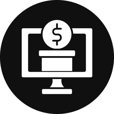 Çevrimiçi Bağış web simgesi, vektör illüstrasyonu