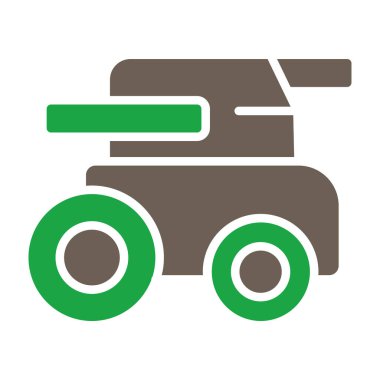 Traktör. Web simgesi basit illüstrasyon