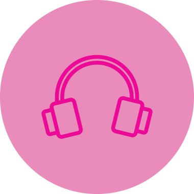 Kulaklık. Web simgesi basit illüstrasyon