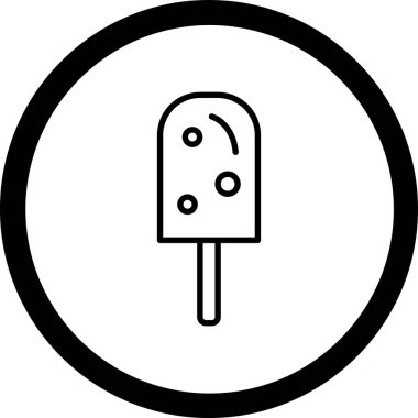 dondurma simgesi, basit vektör çizimi
