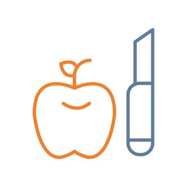 izole elma test satırı ve biçim ikonu vektör tasarımını doldur